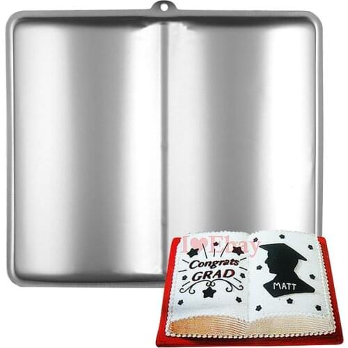 3D Open Book Cake Mold Cakes Mold Decorating Baking Tools Aluminum Alloy Book Shape Cakes Biscuit Baking Tray Mould