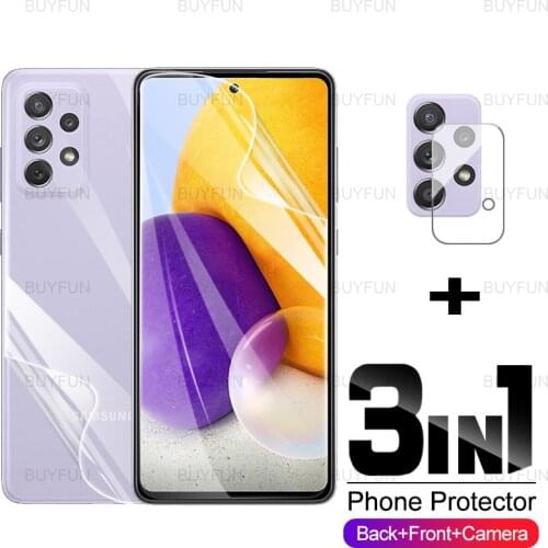 Hydrogel Film For Sansung A72 6.7 inch Front Back Screen Protector Not Glass for samsung samung a 72 72a 5G camera safety glass