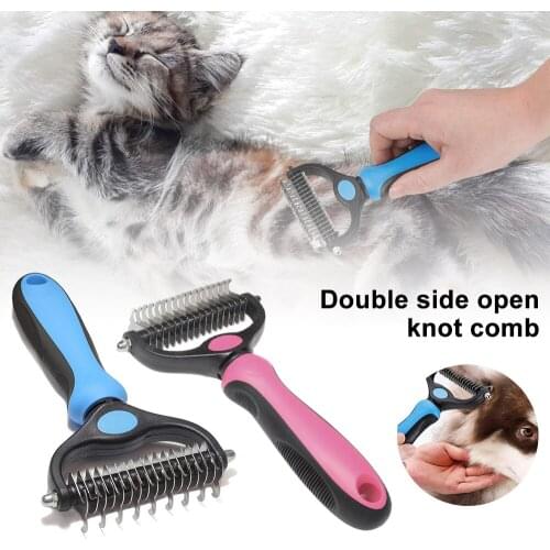 Pet grooming hair removal tool comb dog cats fur trimming clipper brush blade tools for matted long curly hair Pet supplies