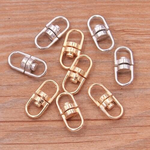 20PCS 8*18mm 2021 New Two Color Small Rhodium Plated Jewelry Connector Findings For Necklace Bracelet Chain DIY Making