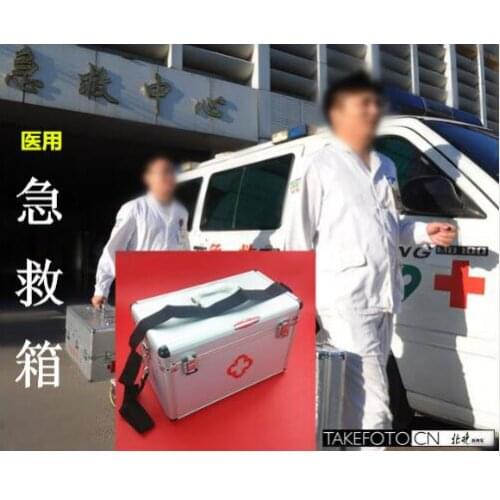 Medical aluminum alloy medicine box multi-layer medical first aid kit safety box household home box first aid box container