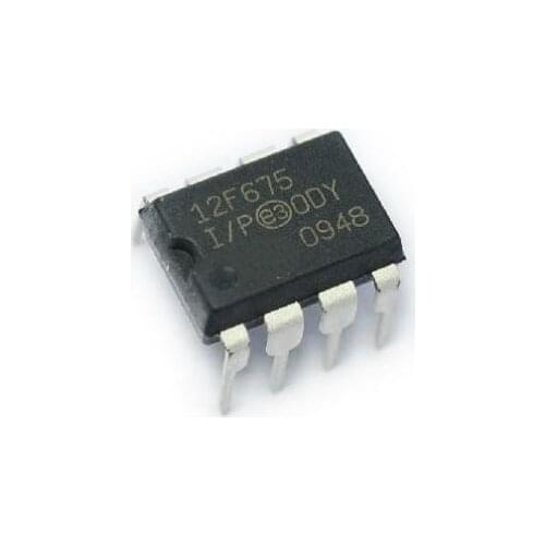 2PCS PIC12F675-I/P PIC12F675 12F675 DIP-8 Microcontroller CHIP IC