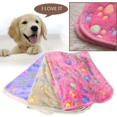 Soft Dog Bed Coral Fleece Thickened Pet Mat Warm Sleeping Blanket Small Dogs Hamsters Sofa Cushion Winter Warm