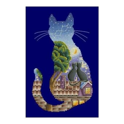 Cat 1 Counted Cross Stitch 11CT 14CT 18CT DIY Chinese Cross Stitch Kits Embroidery Needlework Sets