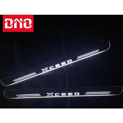 DNO Door Sill Scuff Plate Pedal Ligths For Kia X ceed Xceed 2019 2020 Threshold Led Bar Pathway Dynamic Welcome Lamp