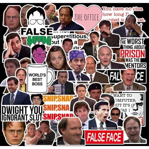 50PCS TV Show Office Stickers DIY Skateboard Fridge Guitar Travel Snowboard Motorcycle Luggage Classic Toy Cool Sticker Graffiti