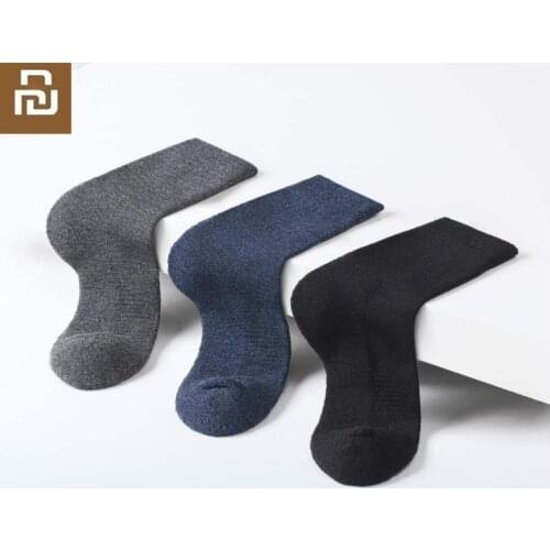 Youpin 90 Autumn Winter Mens Warm Wool tube man Socks Casual Middle Tube Men Dress Socks High elasticity breathable