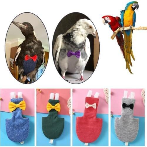 Diapers Clothes For Parrots Bird Flight Suit Feces Pockets Nappy Clothes For Green Cheek Pigeons Medium Large Pet Bird XS-XXL