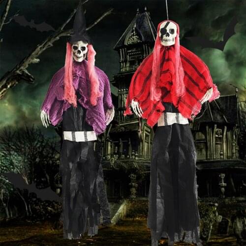 Holiday Decoration Halloween Skull Horror Props Haunted House Spooky Pendant Decoration Wizard Skull Horror Props Pendant