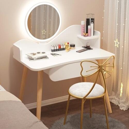 Nordic Dressing Table Bedroom Small Apartment Net Red Ins Wind Storage Cabinet Integrated Modern Simple Simple Makeup Table