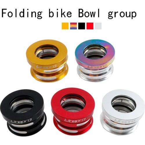 Folding Bicycle Headset 44mm Built-in Palin Bowl Set Is Suitable for Modified Models: SP8, SP18, VP18, MUP8, JP8, BYA412, Etc