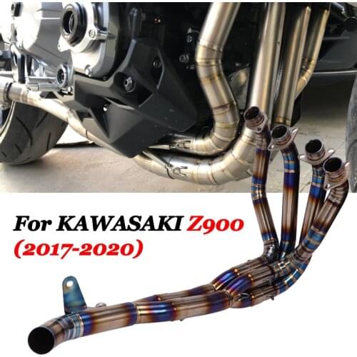 Slip On For KAWASAKI Z900 2017-2020 Motorcycle Full Exhaust Systems Exhaust Pipe Titanium Alloy Front Link Pipe Esacpe Muffler