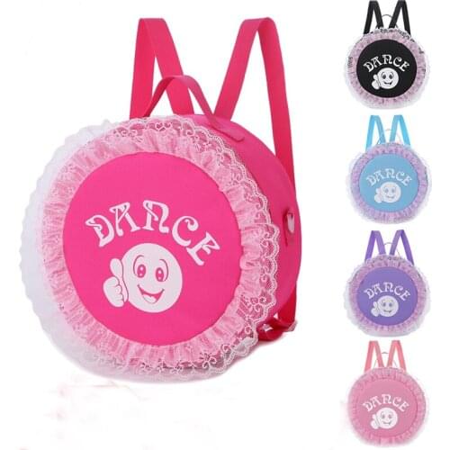 Latin Dancing Bags Large Capacity Waterproof Bellet Dance Backpack For Girl Children Lovely Circular Handbag High Quality