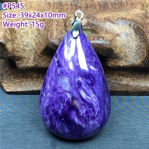 Top Natural Purple Charoite Stone Pendant Jewelry For Women Lady Men Healing Luck Crystal 39x24x10mm Beads Silver Gemstone AAAAA