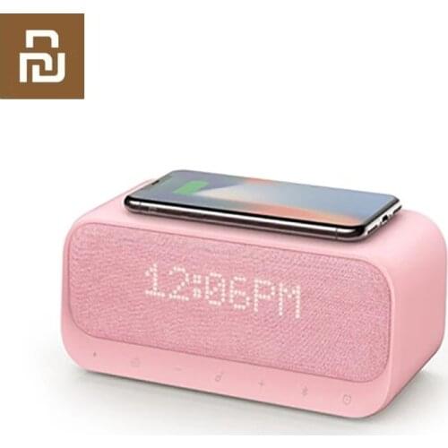 Xiaomi LEDElectric Alarm Clock Speaker FM Radio Soundcore Wakey Bluetooth Speaker for iphone xiaomi huawei With Wireless Charger