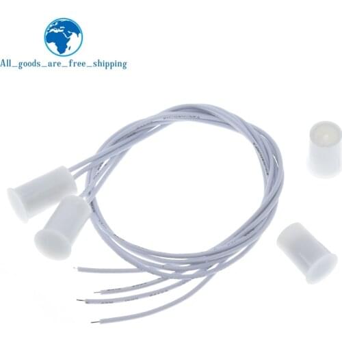 TZT 1Pair RC-33 Recessed Door Magnetic Switch Door Magnet Alarm Detector Sensor Home Security Alarm DC 100V 300mA MC-33