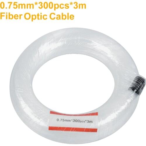 0.75mm*300PCS*3M End-Emitting Plastic Fiber Optic Wire For Automobile Whole Body Car Colorful Atmosphere Lamp