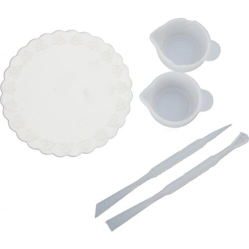 1 Set UV Resin DIY Casting Jewelry Tools Kit Including Silicone Cup Stirrers Spoon Pad