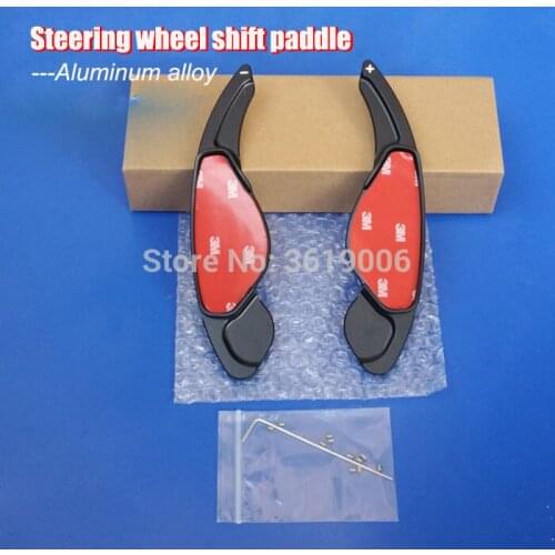 2pcs Aluminum Steering Wheel Shift Paddle Shifter Extension For Jaguar XF 11-18 XJ 10-18 XFL 16-18 F-PACE 16-18 F-TYPE 13-18