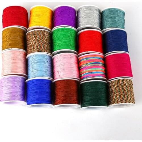 50meter 23colors Nylon Cord Thread Chinese Knot Macrame Cord Bracelet Braided String DIY Tassels Beading Shamballa String Thread