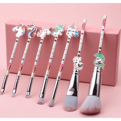 7Pcs Makeup Brush Loose Powder Eyeshadow Brush Set Eye Makeup Beauty Tool Set Girl Gift