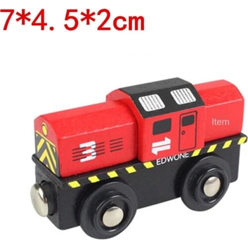 EDWONE wooden magnetic train for Tmas wooden tracks can be connected to the Tmas train variety wooden train E21 diesel train