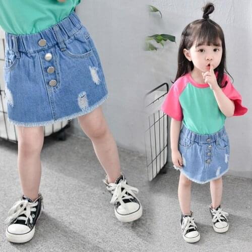 Girls Jeans Shorts For Girls Elastic Waist Kids Summer Shorts Casual Short Trousers Denim Clothes For Girls 6 8 10 12 14 Year