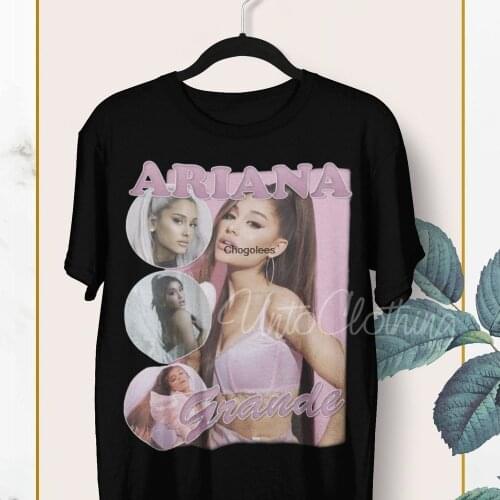 Ariana Grande Shirt Bootleg Rap TeeBlack Vintage Style T Shirt Ariana Grande Singer Vintage Tees