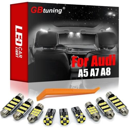 GBtuning Canbus LED For Audi A5 S5 RS5 B8 8T A7 S7 RS7 4G A8 S8 D2 D3 4D Coupe Sportback Car Lamp Interior Reading Light Kit