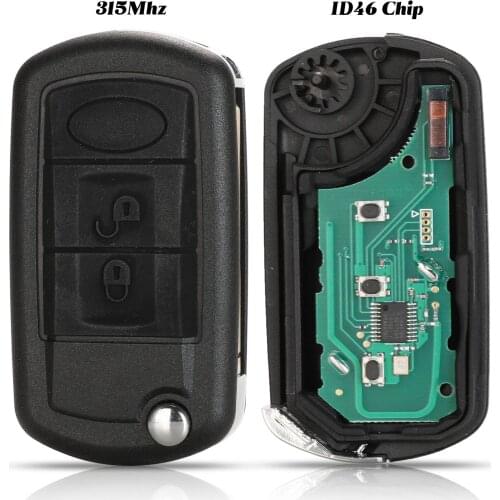 Jingyuqin 3 Button ASK 315MHZ ID46 Chip Remote Fob Flip Key Shell Cover Case For LAND ROVER Range Rover Sport LR3 Discovery