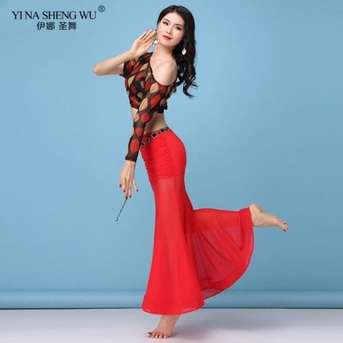 Hot Sale New Womens belly dance set costume 2pcs Off-shoulder Top Skirt belly dancing clothes sexy fashion girl bellydance New