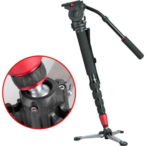 DHL PROGO JIEYANG Aluminum Alloy Monopod For Video Camera Tripod For Video Tripod Head Carry Bag wholesale JY0506 JY0506B
