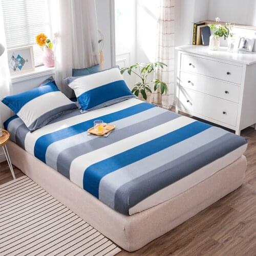 Pure Cotton Soft High Quality Fitted Sheet Mattress Cover Four Corner With Elastic Band