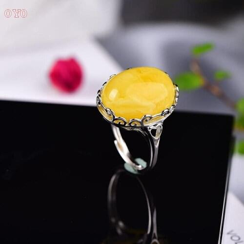 New100% s925 sterling silver micro-inlay plating process claw-set chalcedony open ring