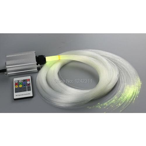 New house decoration optic fiber light kit RGB led color change star wireless RF remote bathroom bedroom optical fiber light