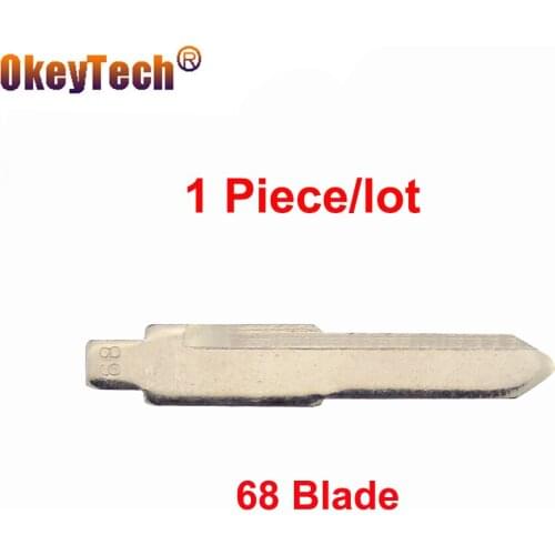 OkeyTech 68 Car Key Blade For Lioncel V3 KD Keydiy Replacement Remote Flip Universal Metal NO.68 Uncut Blank Blade Accessories