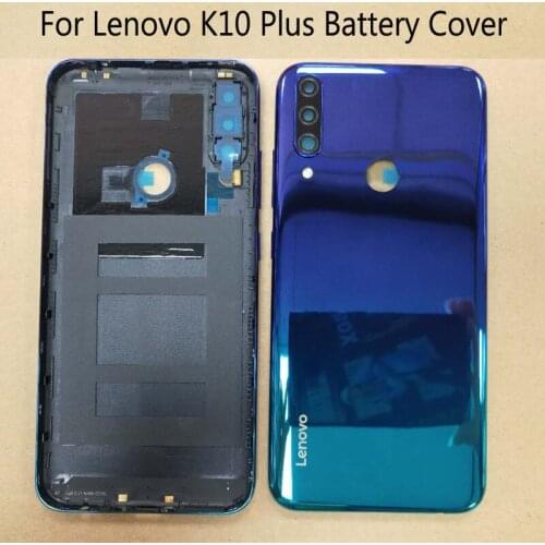 Original Housing Rear Door Case For Lenovo K10 plus Back Battery Cover parts with camera glass