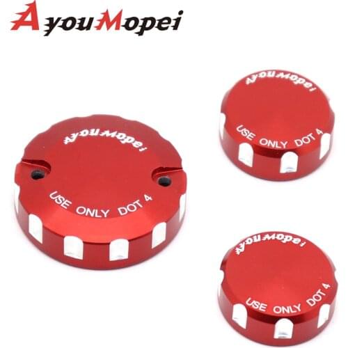 Motorcycle Front Brake Clutch & Rear Brake Fluid Reservoir Cover Cap For Ducati Monster 1200/S/R 2014-2018 2015 2016 2017