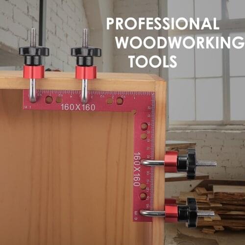 90 Degree Positioning Squares Right Angle Clamps Solid Aluminum Alloy L-shaped Auxiliary Fixing Clip Woodworking Carpenter Tool