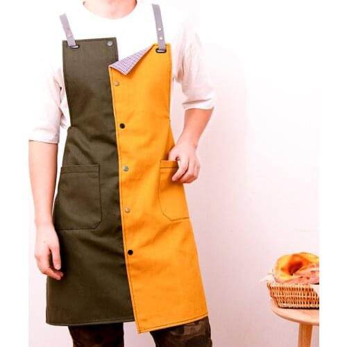 Apron work cowboy Korean fashion custom logo florist restaurant baking men and women overalls children art students