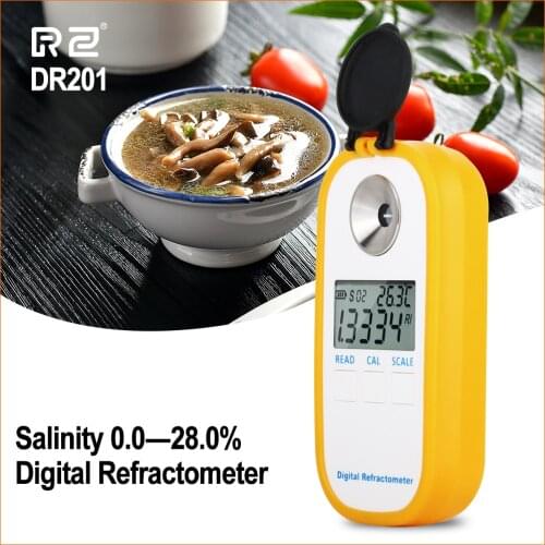 RZ Salt Refractometer Salinity Specific Gravity Meter 0~28% Digital Refractometer Food Salt Content Tester Sodium Chloride NaCl