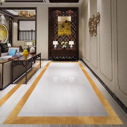 Luxury PVC gold foil Ceiling decorative line sticker Tile gap stickers Floor Skirting Decor adhesive Tape Waistline Decor tape