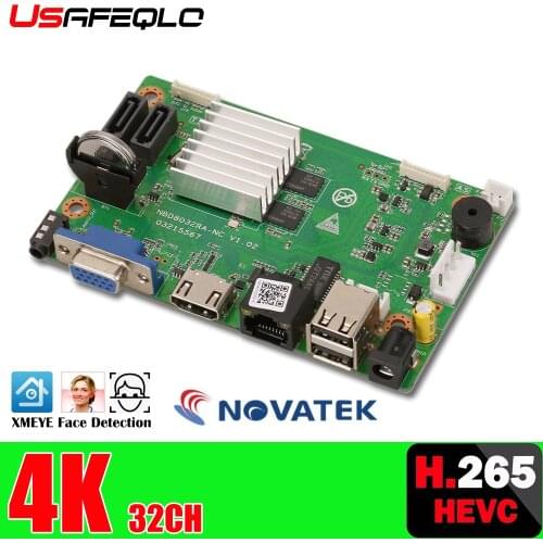 H.265 32CH 4K NVR Network DVR Digital Video Recorder Board IP Camera Max 8T Motion Detection OVNIF CMS XMEYE SATA Line P2P Cloud