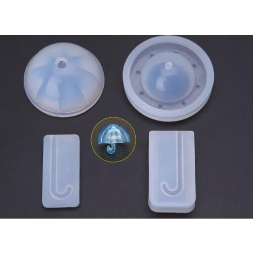 Silicone Mold Umbrella Handmade DIY Jewelry Making Fondant Cake Decoration Tools Dried Flower Resin Decorative DIY Hand Crafts