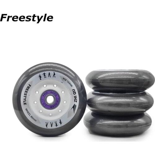 Slalom Wheel with Original Hyper Grip H+G Inline Skates Wheel Quality 83A Durable PU FSK Performance Captain America 80mm Rodas