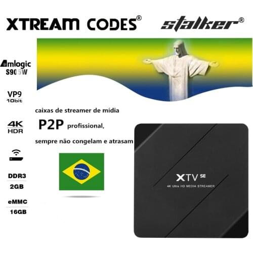 XTREAM Codes Smartest TV Box Stalker Portal Specsialized P2P Media Streamer Amlogic S905W 4K RAM 2GB 16GB