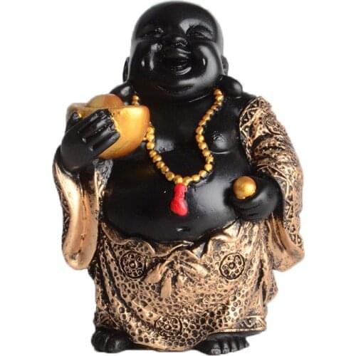 Smiley Maitreya Statue, Resin modernArt Sculpture Crafts, Home Fortuna Buddha Statue Feng Shui Decoration free delivery