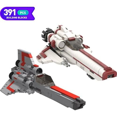 MOC Space Wars Move Battlestars Galactica Gray Colonial Viper MK1 Spaceship Model Building Block Bricks For Childrens Toys