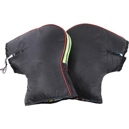 Motorcycle Handle Bar Muffs Waterproof Thickened Motorbike Electric Vehicle Windproof Hand Protector Cover With Reflective Strip
