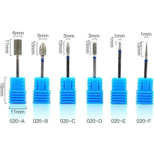 1Pc Diamond Nail Drill Ball Rotary Bit Electric Milling Cutter Files 5.0mm Manicure Burr Cuticle Clean Polish Machine Accessory
